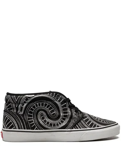Vans X Supreme "spiral" Chukka Boots In Black