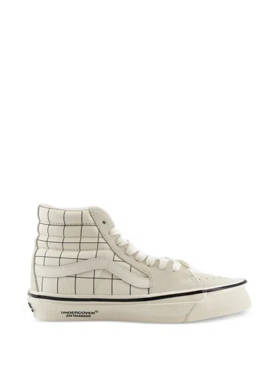 Vans X Undercover Sk8-hi Grid-pattern Sneakers In White