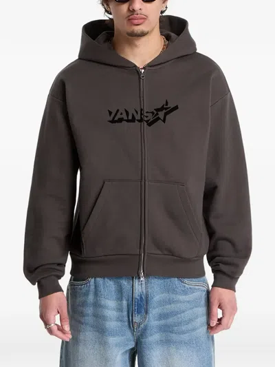 Vans Y2k Star Zip-up Hoodie In Gray