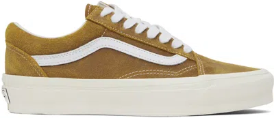 Vans Yellow Old Skool Sneakers In Lx Wax Leather Golde