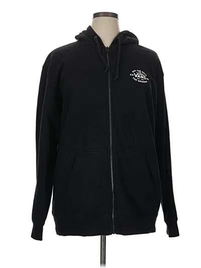 Pre-owned Vans Zip Up Hoodie In Black