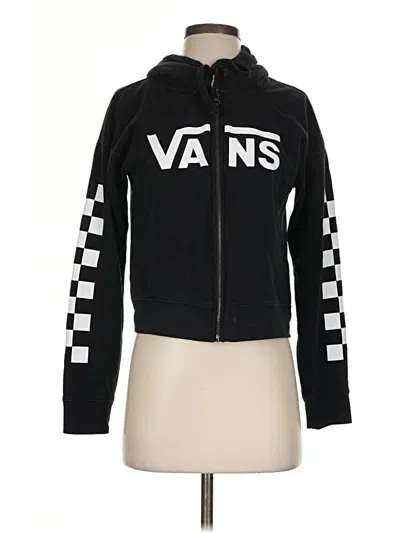Pre-owned Vans Zip Up Hoodie In Black