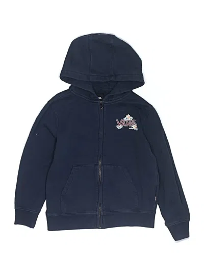 Pre-owned Vans Kids' Zip Up Hoodie In Blue