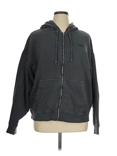 Pre-owned Vans Zip Up Hoodie In Gray
