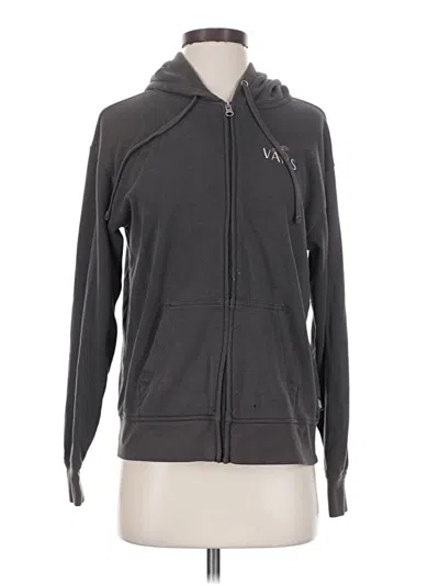 Pre-owned Vans Zip Up Hoodie In Gray