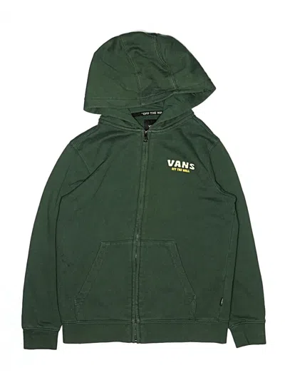 Pre-owned Vans Kids' Zip Up Hoodie In Green