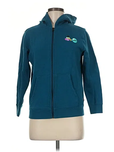 Pre-owned Vans Zip Up Hoodie In Teal