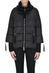 Vantita' Eco-fur Collar Down Jacket In Black