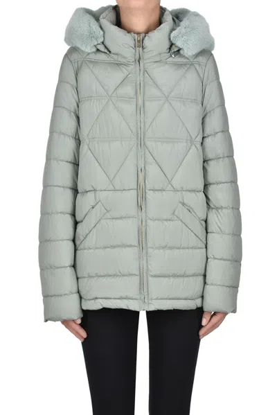 Vantita' Quilted Eco-friendly Down Jacket In Green