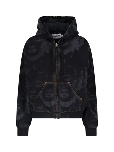 Vaquera 100% Cotton Oversized Jacket In Black