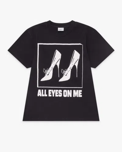 Vaquera All Eyes On Me Belted T-shirt In Black