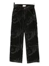 Vaquera All-over Graphic Print Jeans In Black