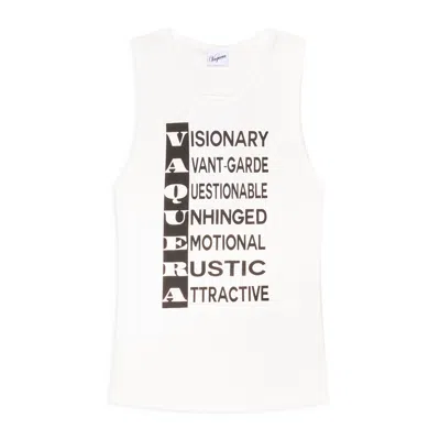 Vaquera Anagram Tank Top White In Neutral
