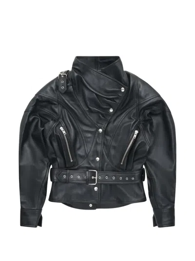 Vaquera Belted Asymmetric-zip Jacket In Multi