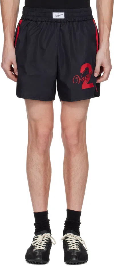 Vaquera Black & Red Snap Shorts