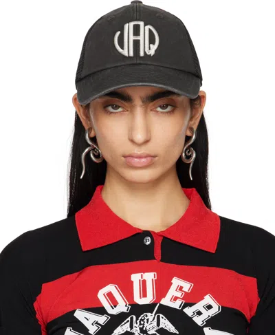 Vaquera Black Baseball Cap In Faded Black