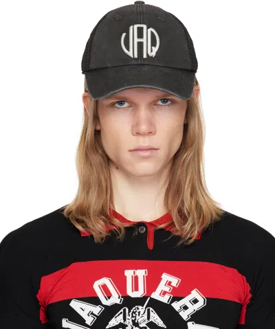 Vaquera Black Baseball Cap In Faded Black
