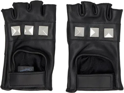 Vaquera Black Biker Gloves