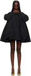 Vaquera Black Bow Minidress In Black