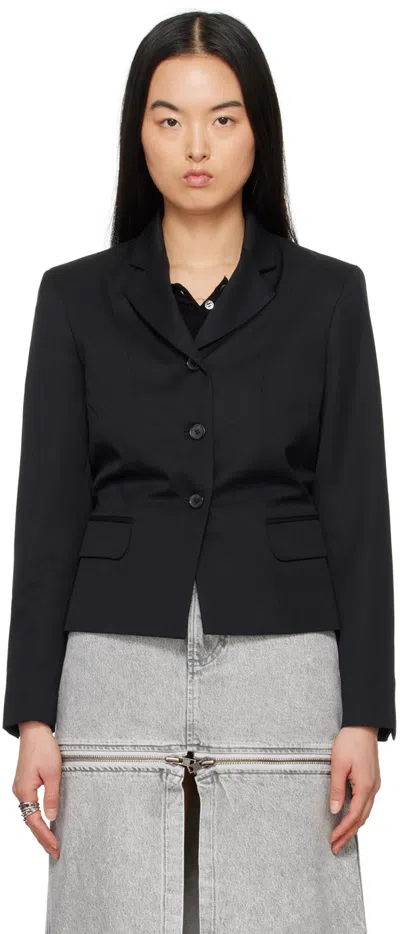 Vaquera Black Cutout Blazer In 1 Black