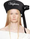 Vaquera Logo-embroidered Hat In Black