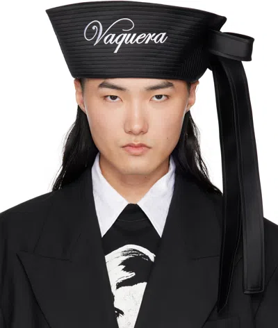 Vaquera Black Embroidered Sailor Hat