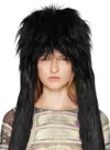 Vaquera Black Furry Faux-fur Aviator Hat In Black