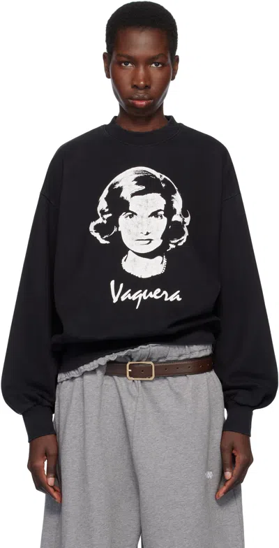 Vaquera Black Graphic Sweatshirt