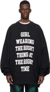 Vaquera Black Oversized Sweatshirt In Black