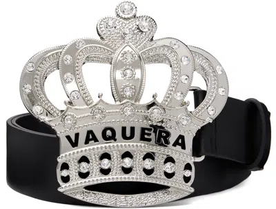 Vaquera Black Swarovski Crystal Crown Belt
