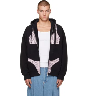 Vaquera Black Trompe L'oeil Hoodie