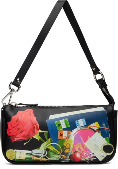 Vaquera Black Trompe L'oeil Pochette Bag In Multi