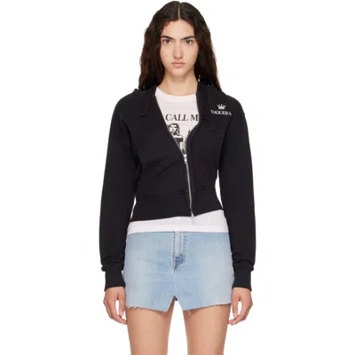Vaquera Black Twisted Zip Hoodie