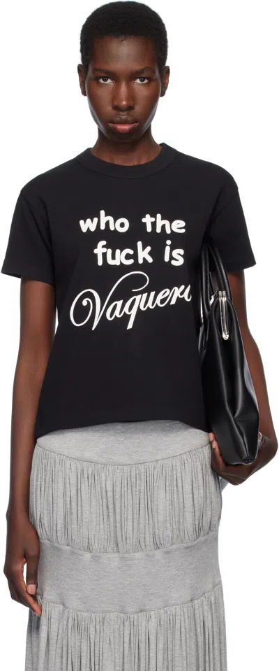 Vaquera Black 'who Tf' T-shirt