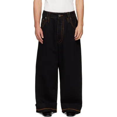 Vaquera Black Wide-leg Baby Jeans