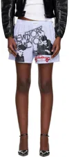 Vaquera Stripe Printed Woven Boxers In Stripe Blue