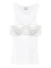 Vaquera Balconette Bra Rib Cotton Tank In White
