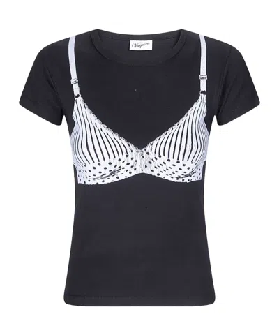 Vaquera Bra Print Baby T-shirt In Black