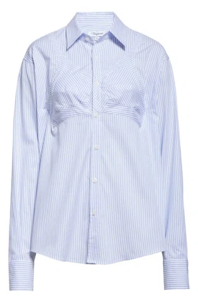 Vaquera Bra Stripe Cotton Poplin Button-up Shirt