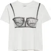 Vaquera Trompe-l'oeil T-shirt In Blanc De Blanc