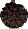 Vaquera Brown Corsage Monogram Pouch