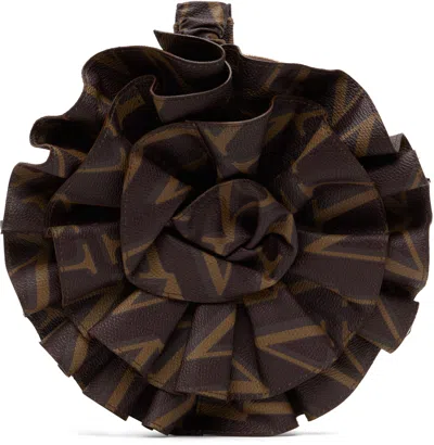 Vaquera Brown Corsage Monogram Pouch