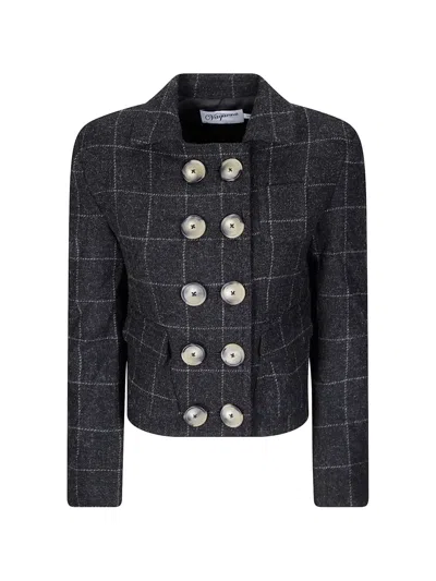 VAQUERA CHECK-PATTERN DOUBLE-BREASTED JACKET