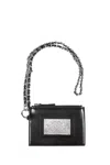 Vaquera Coated Cotton Patch Chain Wallet In Black
