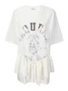 Vaquera Lingerie Overlay T-shirt In White