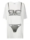 Vaquera Women Trompe Loeil Tall Tee Knit In White