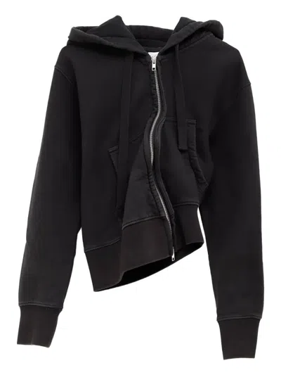 Vaquera Cotton Zip Hoodie In Black