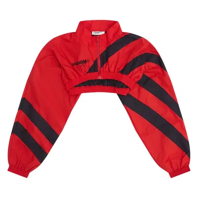 Pre-owned Vaquera Cropped Windbreaker 'red' | Women's Size Xl