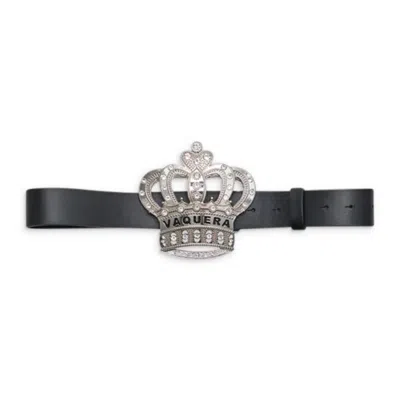 Vaquera Crown Belt Silver In Black