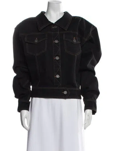 Pre-owned Vaquera Denim Jacket In Black